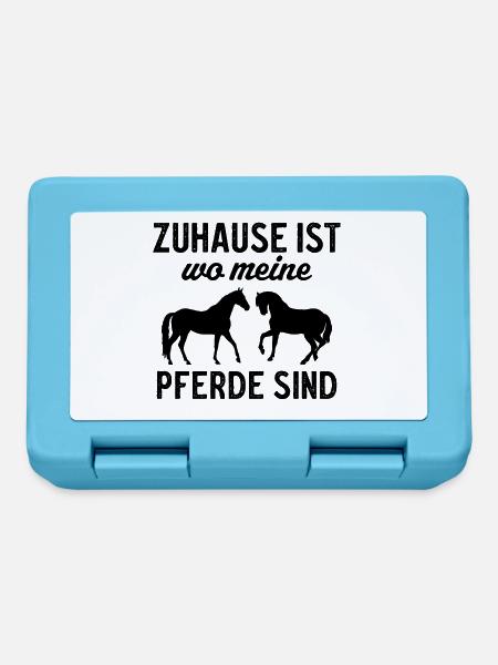 Zuhause Ist Wo meine Pferde Sind - Brotdose - Saphirblau