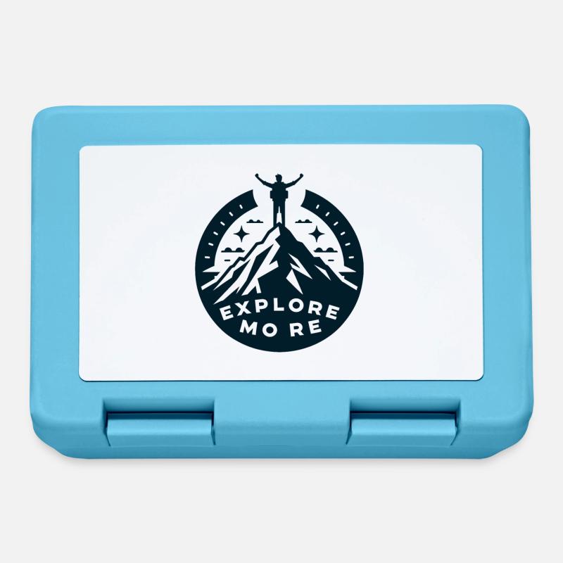 Explore more - Wanderer - Brotdose - Saphirblau