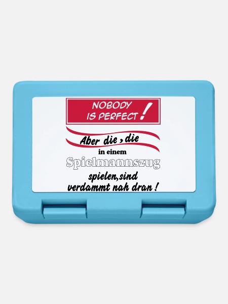 Fanfahrenzug, Spielmannszug,Nobody is perfect(25) - Brotdose - Saphirblau