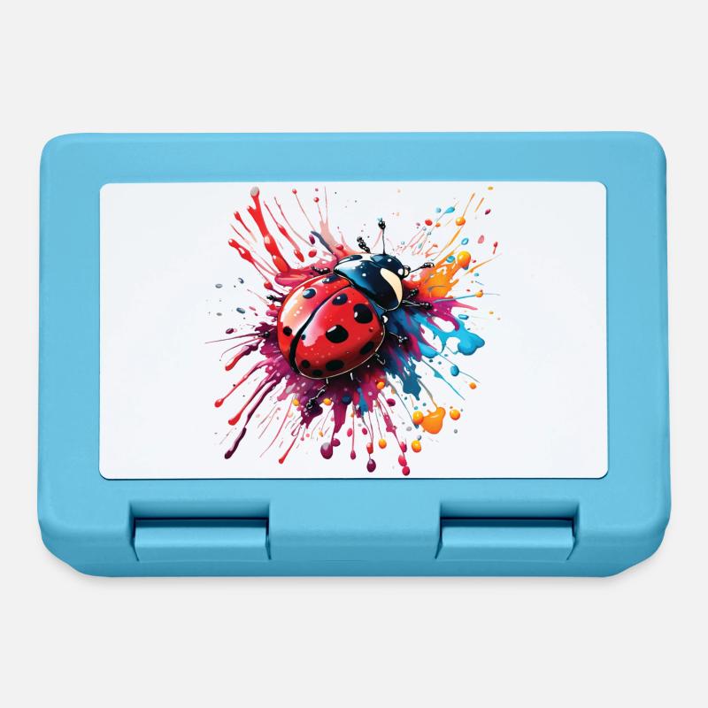 Conception de coccinelle colorée, pas de texte - Boîte à goûter - bleu saphir