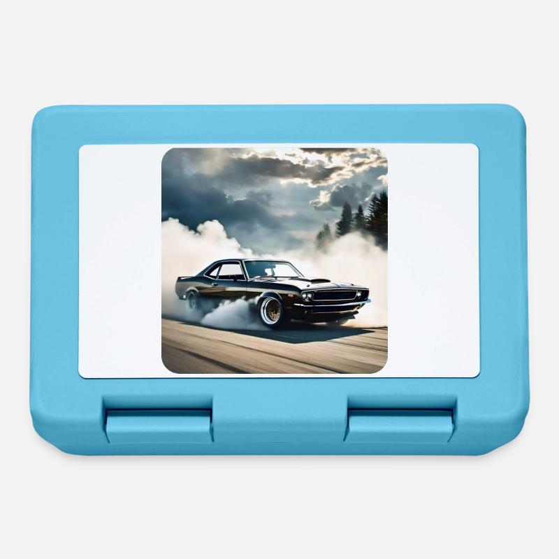 Noir Odtimer Drift Car Turbo avec Fumée - Boîte à goûter - bleu saphir