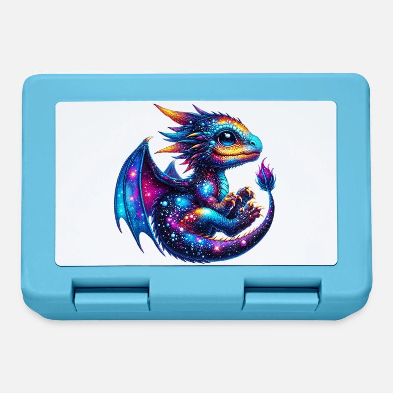 Drache - Brotdose - Saphirblau