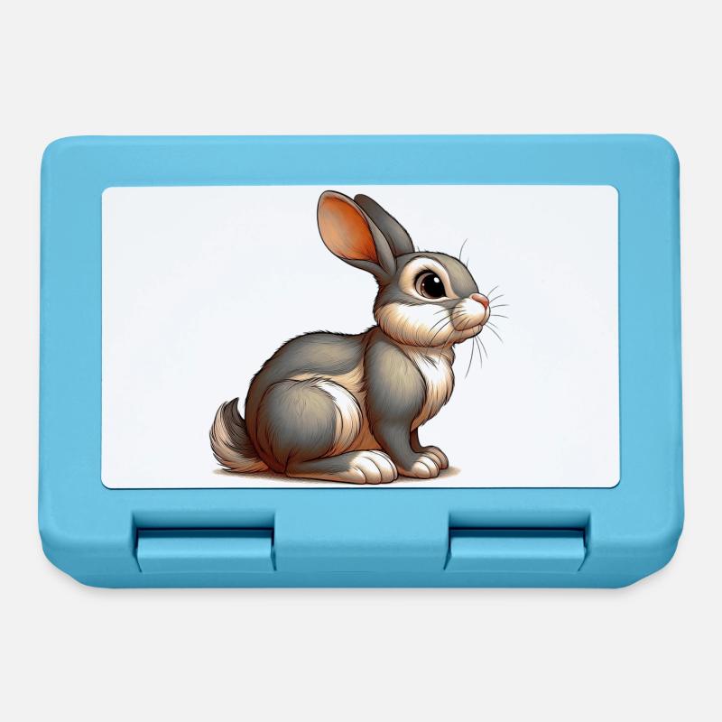 Lapin - Boîte à goûter - bleu saphir