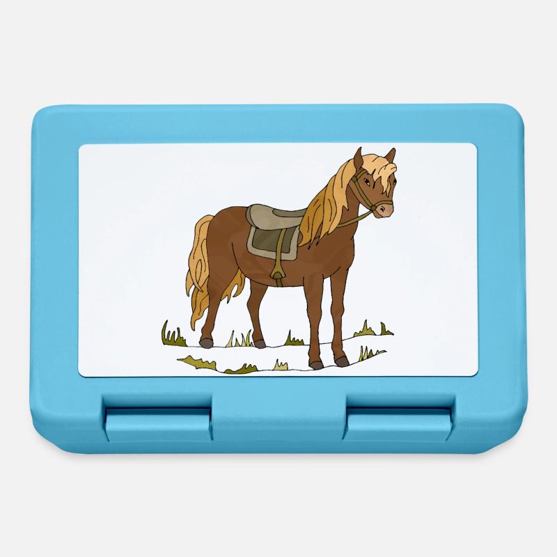 Cheval - Boîte à goûter - bleu saphir
