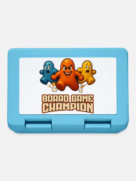 Brettspiel Champion – Lustige Spielfiguren - Brotdose - Saphirblau