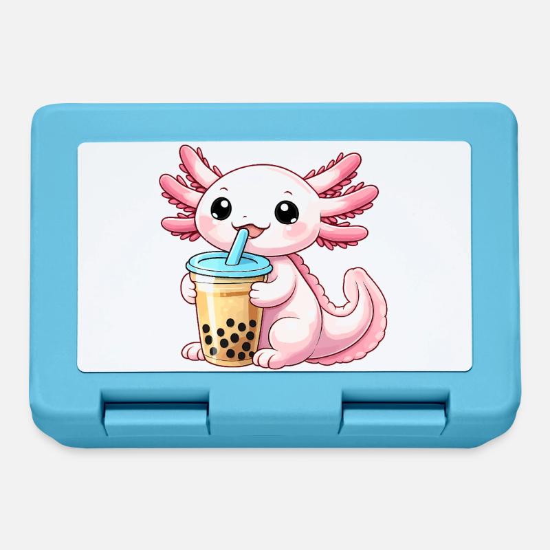 Bubble Tea Drachen-Anhänger - Brotdose - Saphirblau