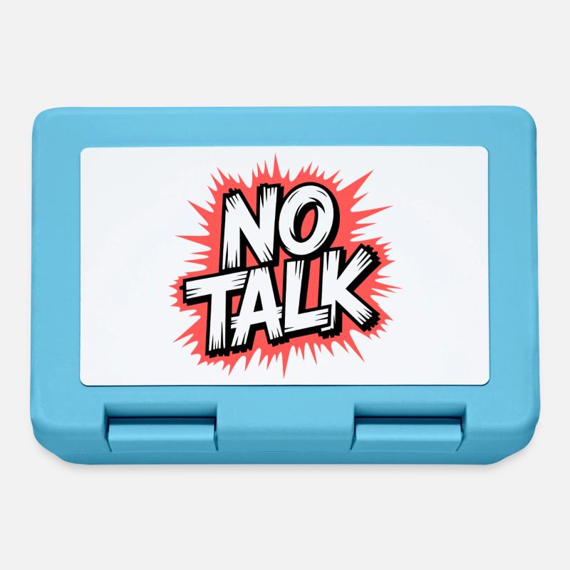 No Talk Statement - Brotdose - Saphirblau