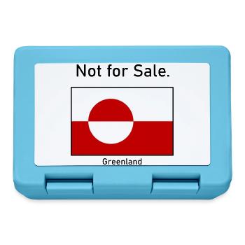 Not for Sale - Greenland Grönland Flagge Flag - Brotdose - Saphirblau - Vorne