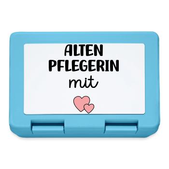 Altenpflegerin mit Herz - Brotdose - Saphirblau - Vorne