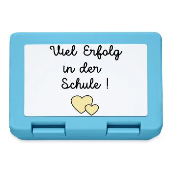 Erfolg Schule Herz - Brotdose - Saphirblau - Vorne