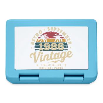 Vintage Septembre 1986 Édition Limitée Septembre - Boîte à goûter - bleu saphir - Devant