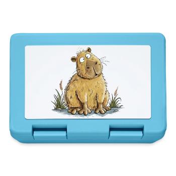 Lustiges Capybara I Wasserschwein Tierhumor - Brotdose - Saphirblau - Vorne