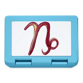 Crimson Letter N Aquarell - Brotdose - Saphirblau - Vorne