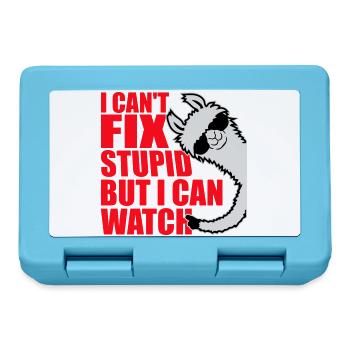 I Can't Fix Stupid But I Can Watch Sarkasmus Lama - Brotdose - Saphirblau - Vorne