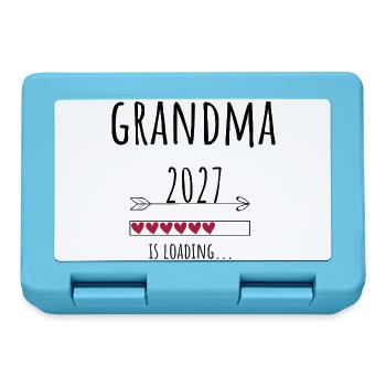 Pregnancy Announcement – Oma 2027 Geschenk - Brotdose - Saphirblau - Vorne