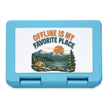 Offline Is My Favorite Place - Brotdose - Saphirblau - Vorne