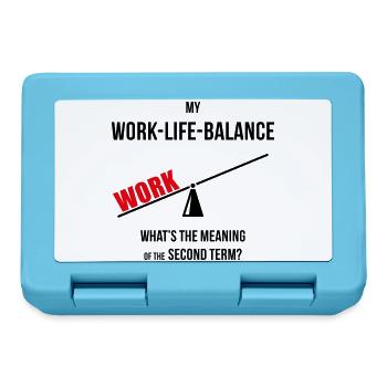 Meine Work-Life-Balance – Zweites Semester? (Wippe POS2C) - Brotdose - Saphirblau - Vorne