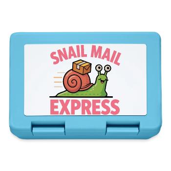 Schneckenpost – Snail Mail Express - Brotdose - Saphirblau - Vorne