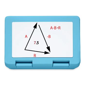 Algebraische Gleichung Typo Rot - Brotdose - Saphirblau - Vorne