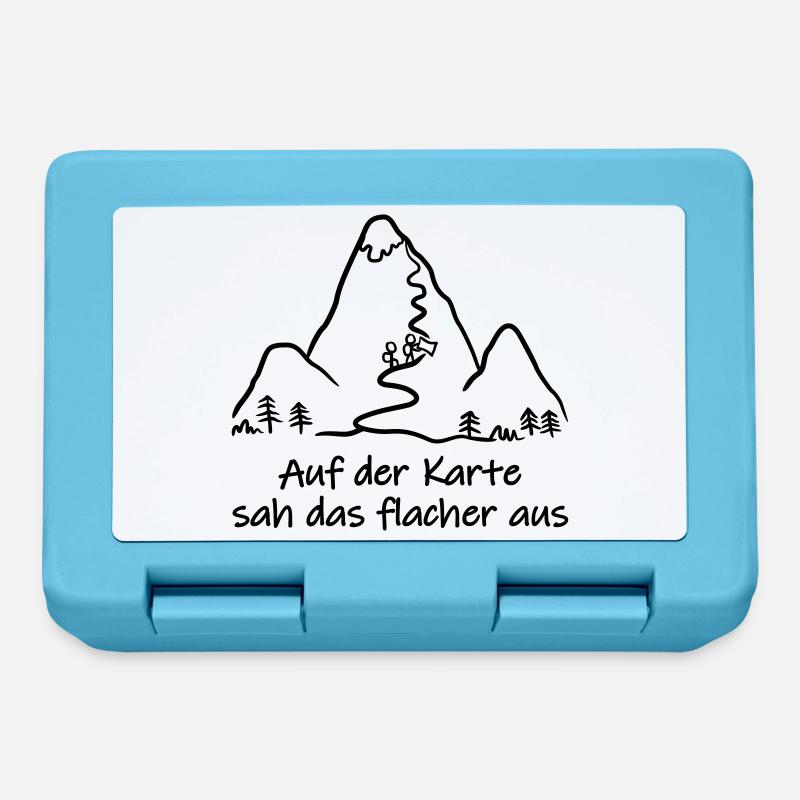 Bergsteiger, Wanderer am Berg - Brotdose - Saphirblau