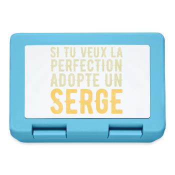 Serge Si tu veux la perfection adopte un serge - Boîte à goûter - bleu saphir - Devant