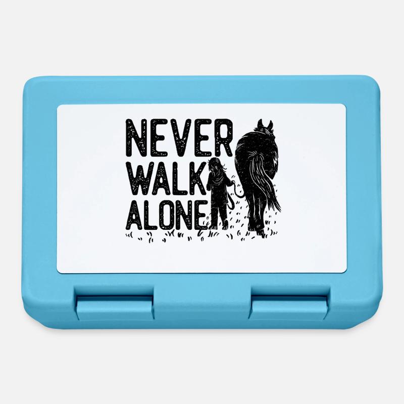 Pferd - Never walk alone - Brotdose - Saphirblau