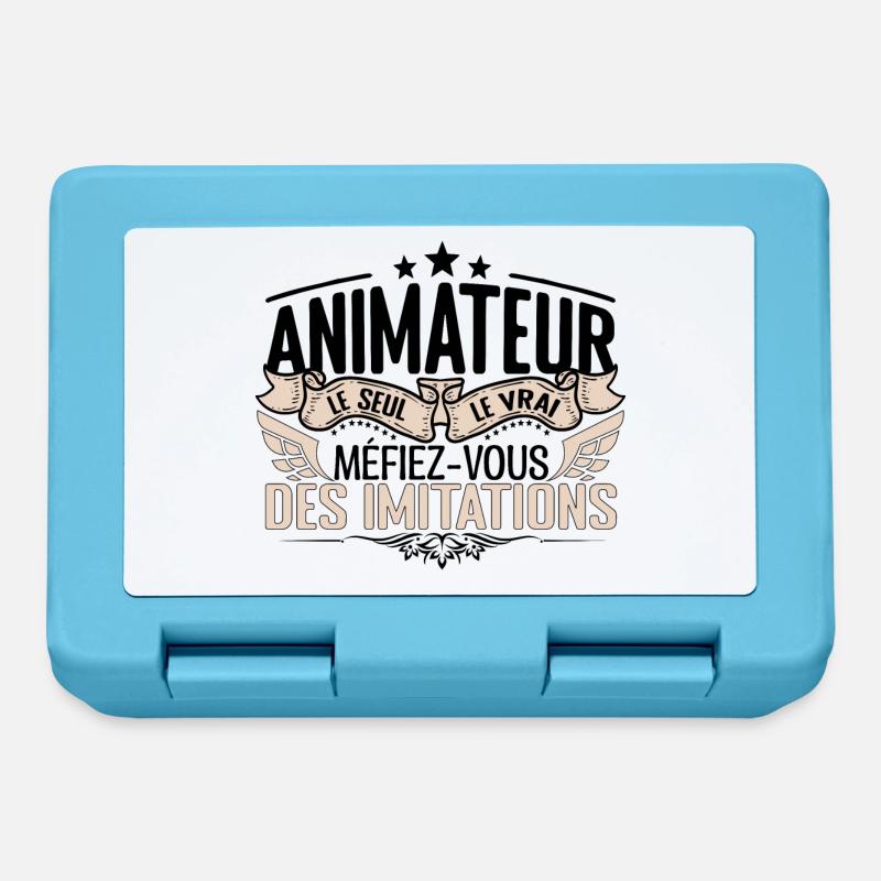 Animateur cadeau Animateur le vrai Animateur - Boîte à goûter - bleu saphir