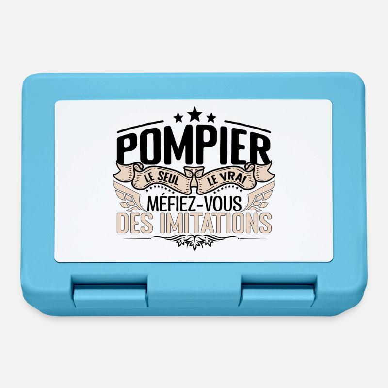 Pompier cadeau Pompier le vrai Pompier - Boîte à goûter - bleu saphir
