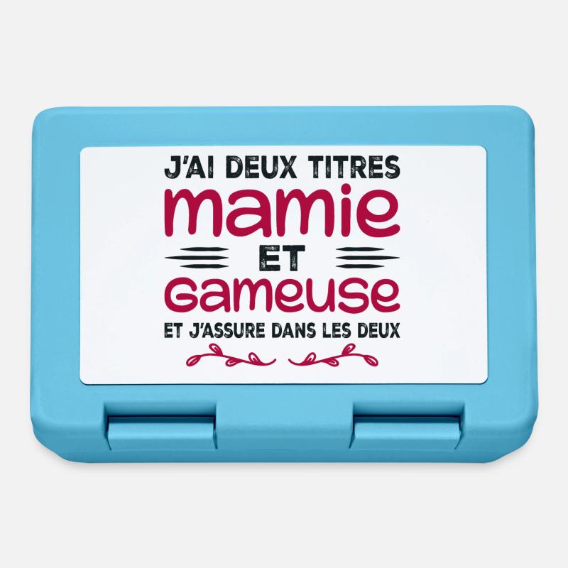 Zwei Titel Granny Gameuse | Geek | Großmutter - Brotdose - Saphirblau