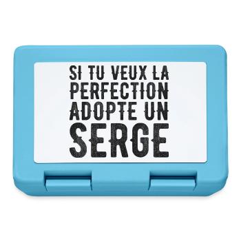 Serge Si tu veux la perfection adopte un serge - Boîte à goûter - bleu saphir - Devant