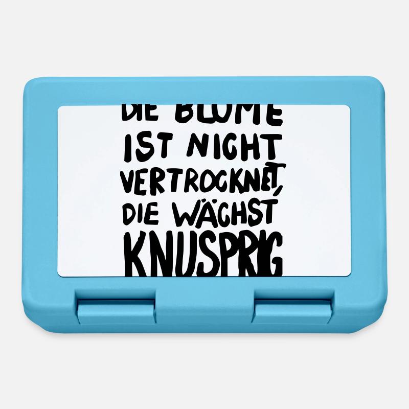 Die Blume wächst knusprig - Brotdose - Saphirblau
