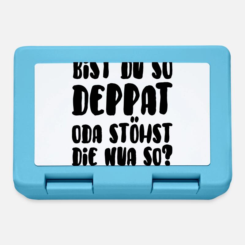 bist du so deppat... echt wienerisch - Brotdose - Saphirblau