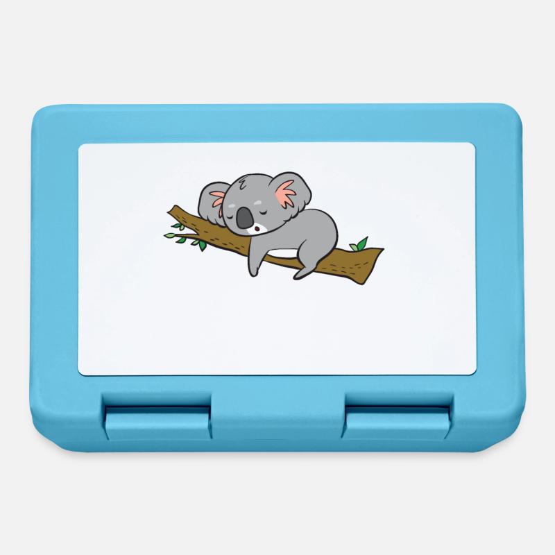 Koala - dort sur une branche - Boîte à goûter - bleu saphir