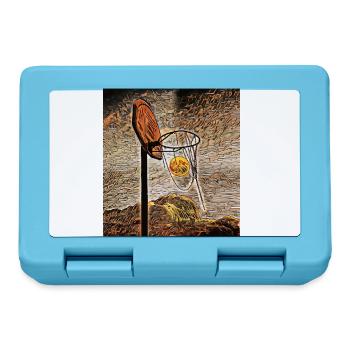 Basket-ball au clair de lune - Boîte à goûter - bleu saphir - Devant