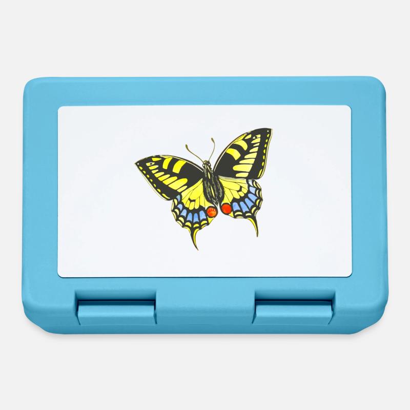 papillon - Boîte à goûter - bleu saphir
