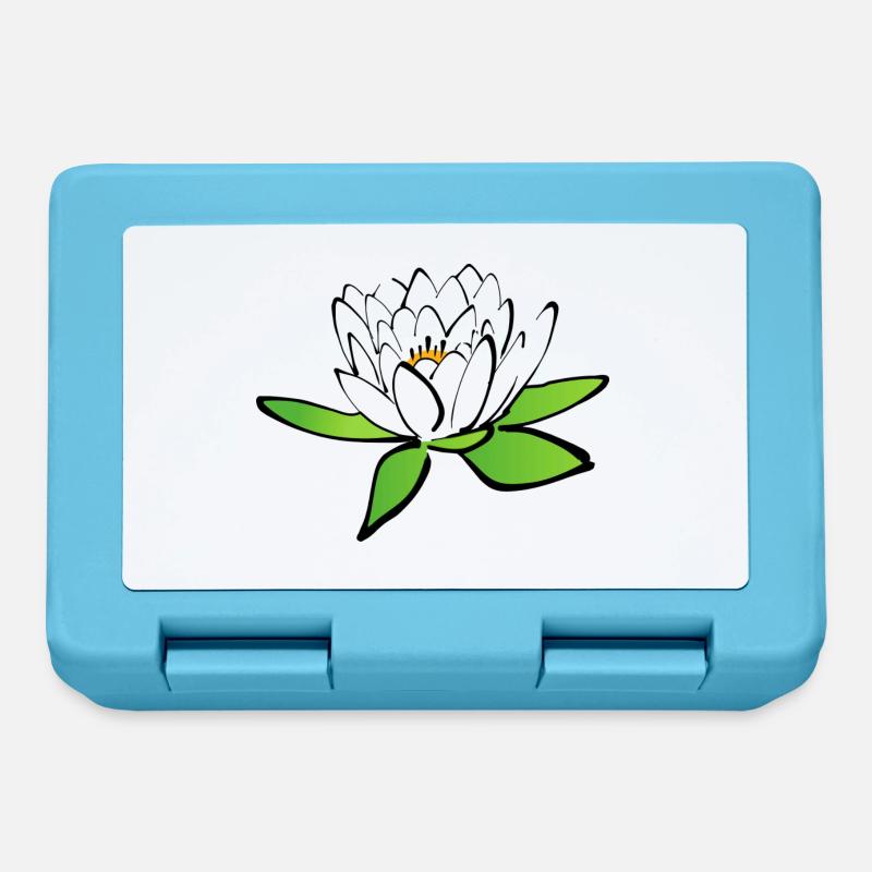 fleur de lotus - Boîte à goûter - bleu saphir