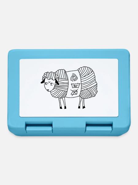 Angry Woolly Sheep - Brotdose - Saphirblau