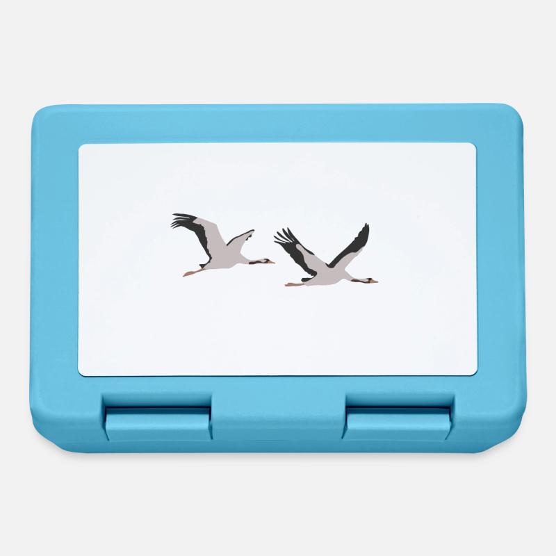 Cranes, Commoncrane, Eurasian Crane - Lunchbox - sapphire blue