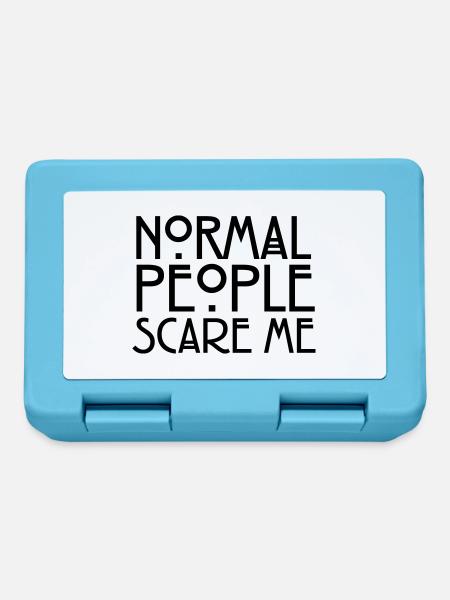 Normal People Scare Me - Lunchbox - sapphire blue