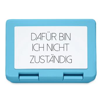 Dafür bin ich nicht zuständig typisch deutsch - Brotdose - Saphirblau - Vorne