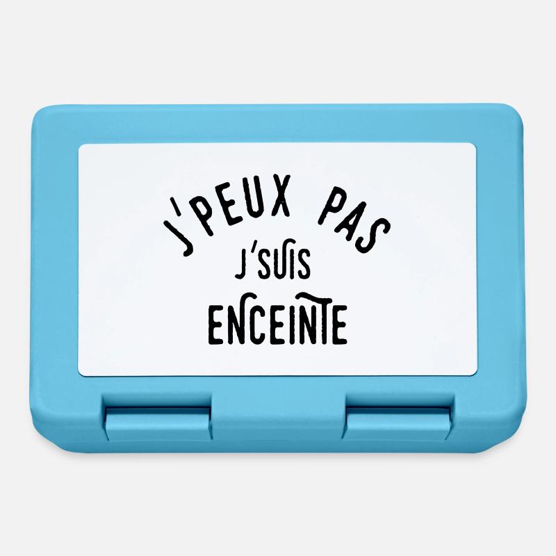 J'peux pas j'suis enceinte - Boîte à goûter - bleu saphir
