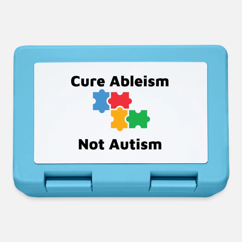 Cure Ableism Not Autism - Lunchbox - sapphire blue