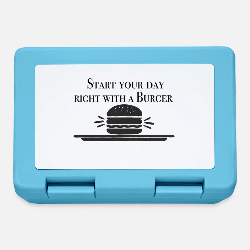 Start with a Burger - Brotdose - Saphirblau