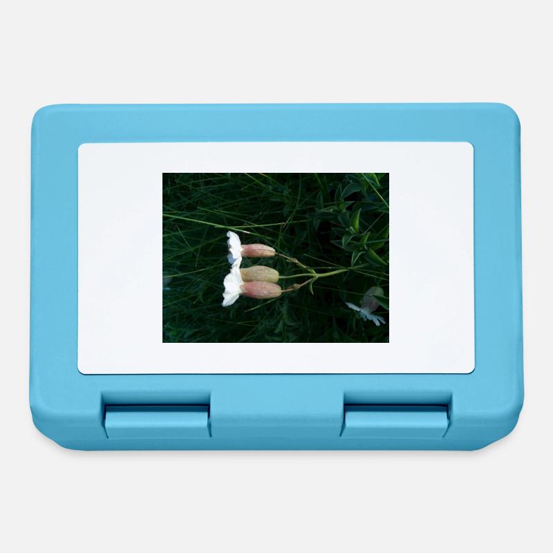 Fleur couchée par le vent - Boîte à goûter - bleu saphir
