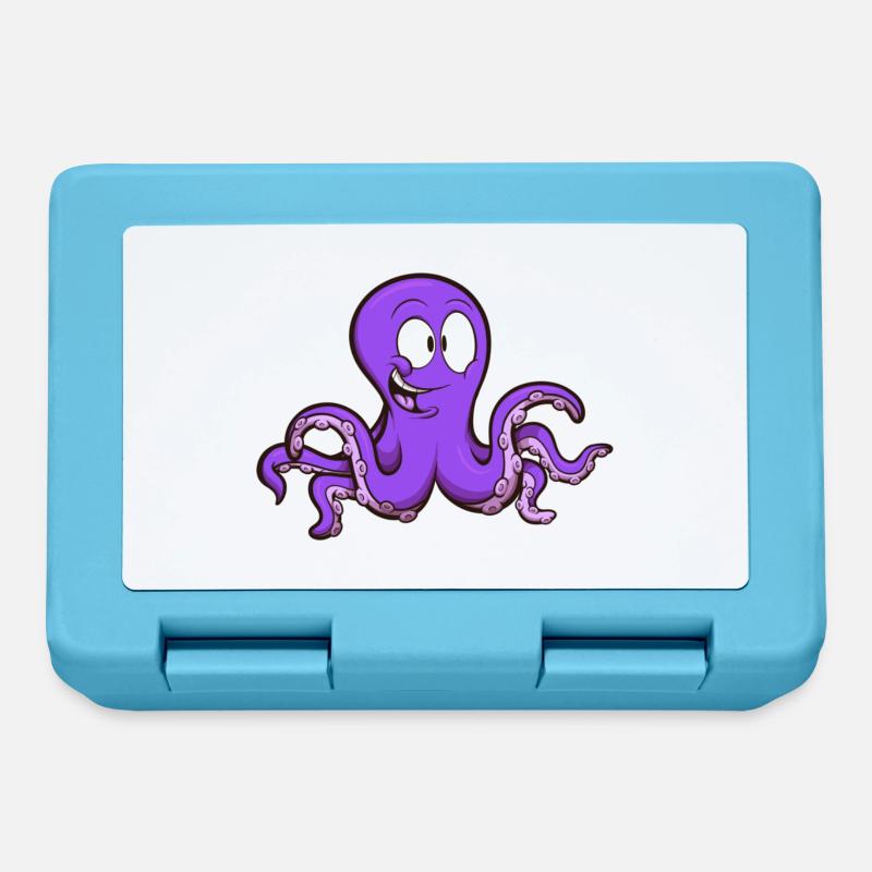 Cute Octopus - Lunchbox - sapphire blue