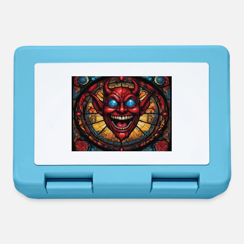 Red Head Devil - Lunchbox - sapphire blue