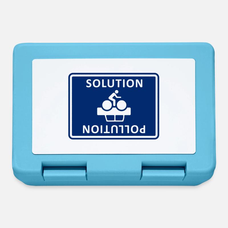 Solution Pollution - Boîte à goûter - bleu saphir