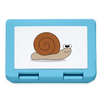 Brown snail - Lunchbox - sapphire blue - Front