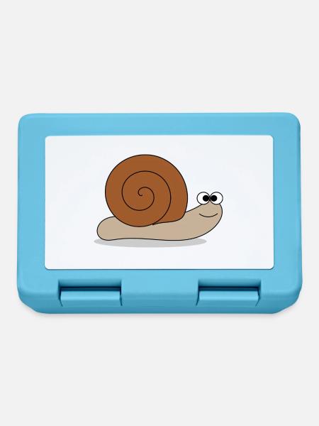 Brown escargot - Boîte à goûter - bleu saphir