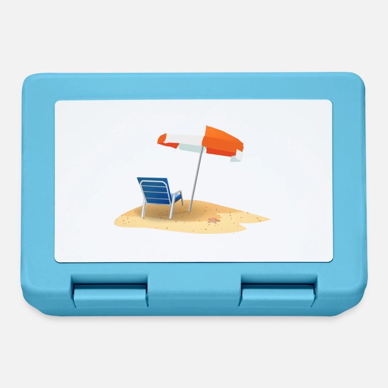 plage - Boîte à goûter - bleu saphir